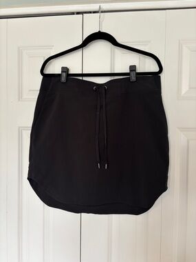 Athleta Black Drawstring Athletic Skirt
